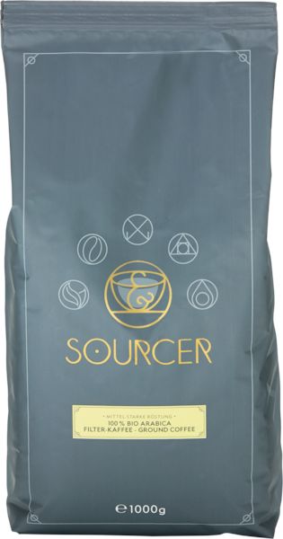 SOURCER Bio Filterkaffee gemahlen 100% Arabica 70 g SOURCER SOURCER Bio Filterkaffee gemahlen 100% Arabica 70 g SOURCER