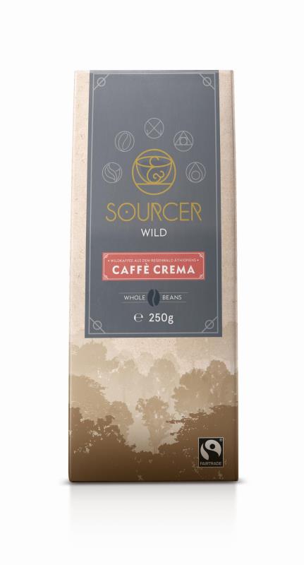 SOURCER Bio Wildkaffe Caffé Crema ganze Bohne, 100% Arabica Fairtrade SOURCER WILD