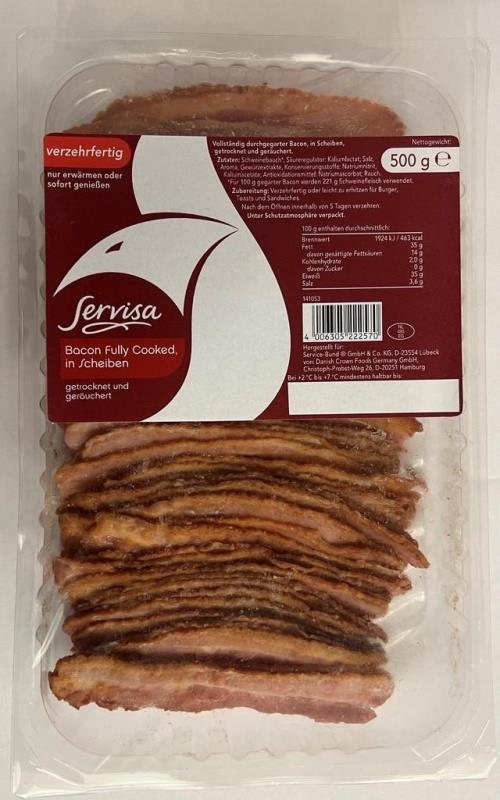 Bacon Fully Cooked in Scheiben SERVISA